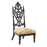 19th century black-stained chair