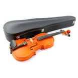 Violin in case marked Mathias Heinicke