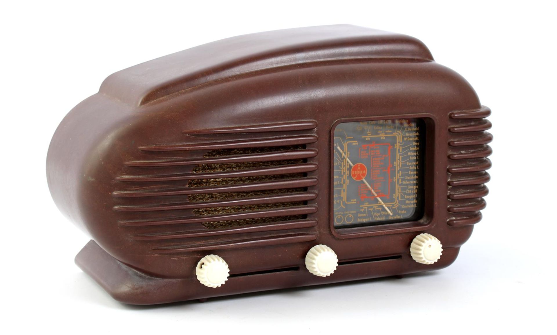 Tesla Talisman 308U radio in bakelite cabinet from 1952