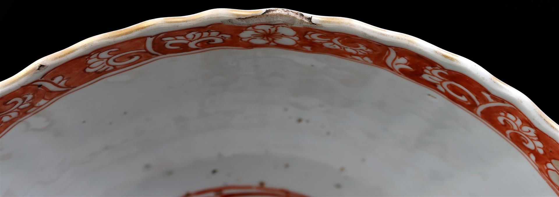 2 Chinese Famille vert porcelain bowls, 18th century, 9 cm high, approx. 20 cm in diameter (hairline - Image 2 of 6
