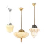 3 Art Deco hanging lamps