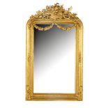 Classic mirror in a gold-colored frame