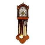 Warmink regulator with moon phase, in oak cabinet 106 cm high