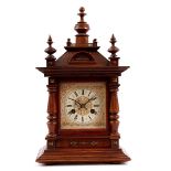 Junghans table clock in walnut case