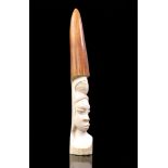 Carved ivory statue of an African woman, Africa ca.1930, 24.5 cm, 232 grams. With certificate