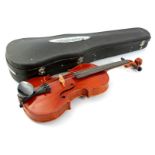 Violin in case marked N Audinot