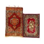 2 hand-knotted wool carpets