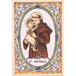 Tile panel of 6 pieces, St. Antonio, 48x33 cm, 10.5 kilograms