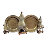 3 antique tin tap jugs