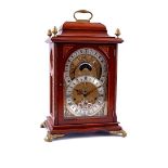 Christiaan Huygens table clock in walnut case