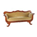 Mahogany on an oak sofa with beautiful stitching