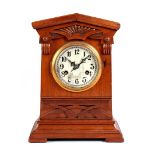 Junghans table clock in walnut veneer case