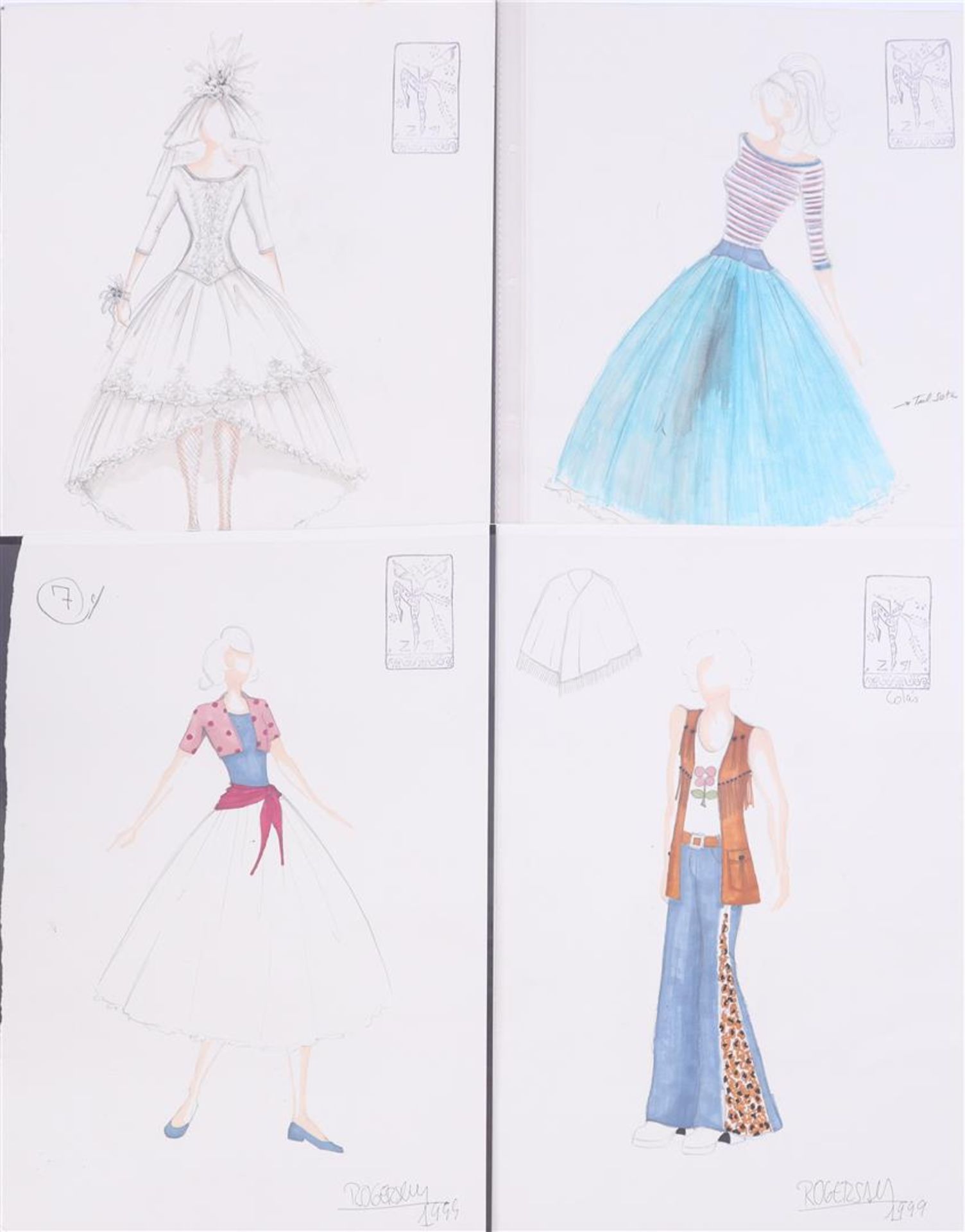 Original sketches by designer Roger Salas