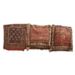 3 oriental hand-knotted pillows