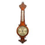 Victorian barometer in oak case