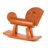 1960s/70s minimalist walnut rocking horse