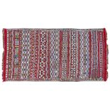 Handknotted Moroccan wool carpet, Kilim
