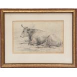 Jan van Ravenswaaij, Lying cow, study drawing