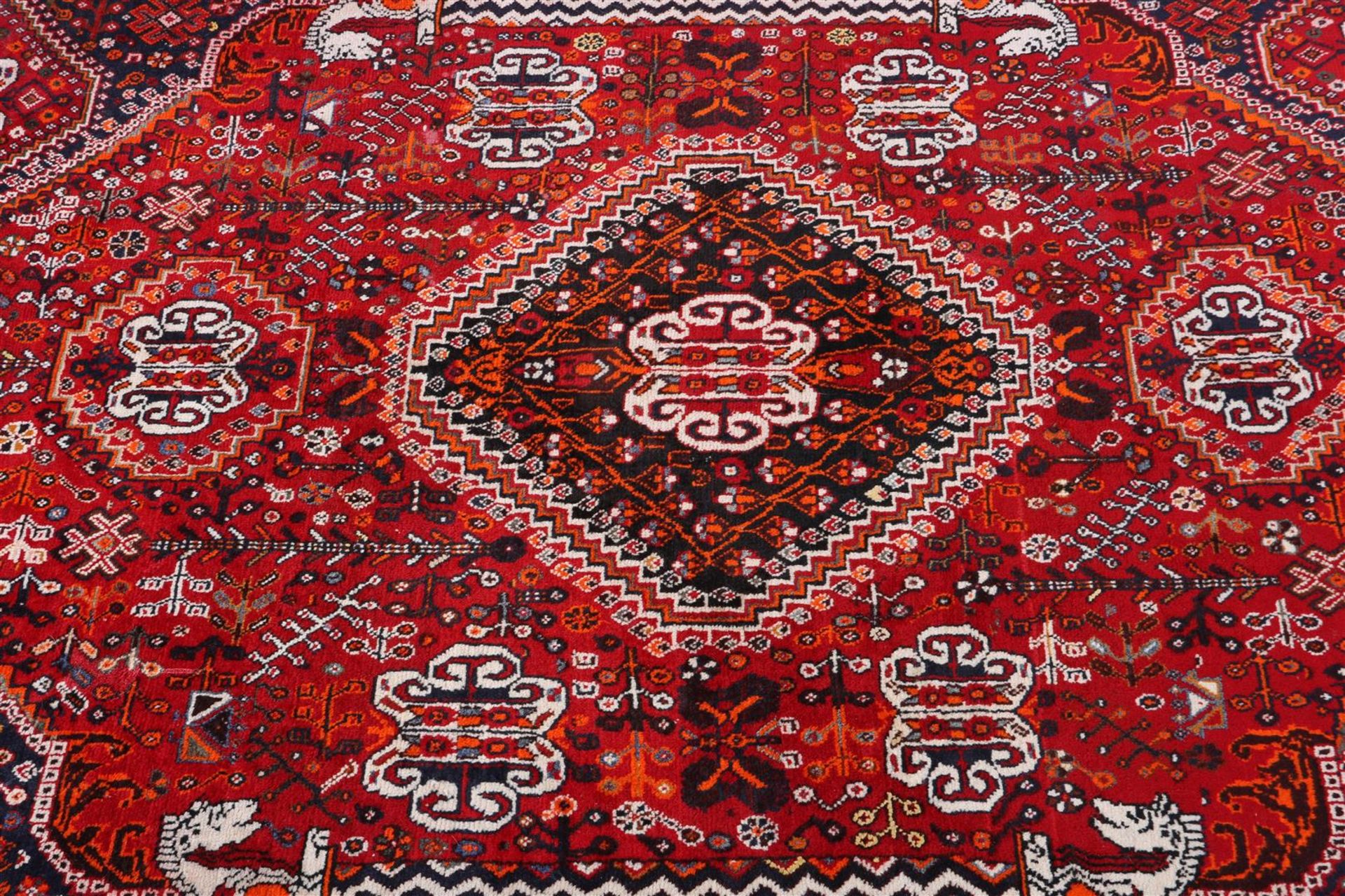 Hand-knotted wool carpet with decor Heriz - Bild 4 aus 4