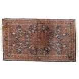 Hand-knotted wool carpet with decor Keshan