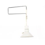 1960s white lacquered adjustable metal wall lamp