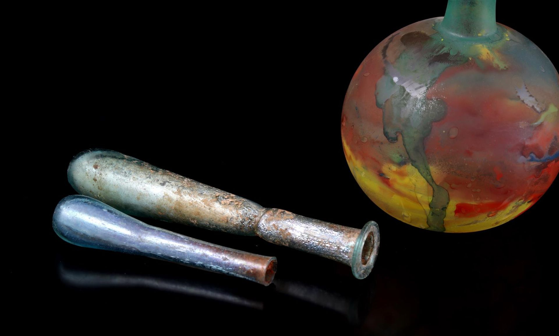 Glass utensils possibly from Roman times - Image 4 of 4