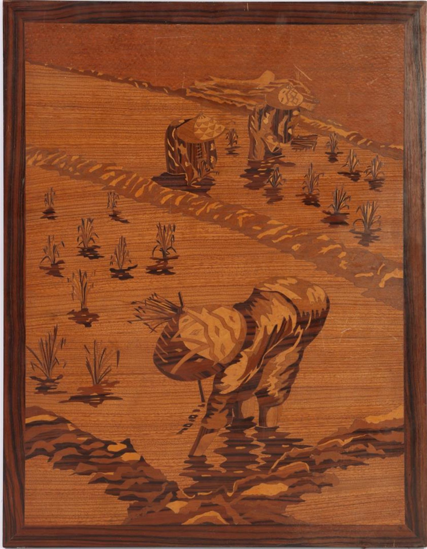 Oriental wooden panel