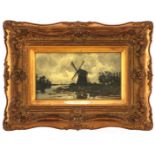 Not signed, Landscape with windmill