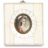 Unclearly signed, oval portrait of Mozart's bride