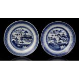 2 Cantonese porcelain dishes