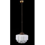 Art Deco opaline glass hanging lamp