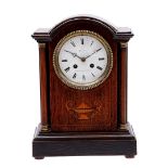 French table clock in oak