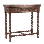 Oak decorated console