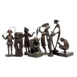 8 various figurines