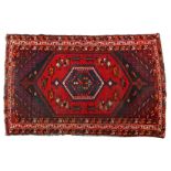 Hand-knotted wool carpet with decor Shiraz