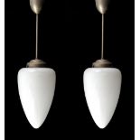 2 Gispen opaline glass hanging lamps