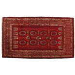 Hand-knotted wool carpet with decor Bochara
