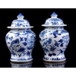 2 Chinese porcelain lidded vases