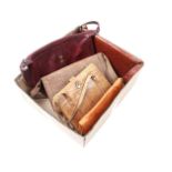 Box with five leather bags