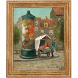 Chris de Bruyn, Flower stall at advertising column