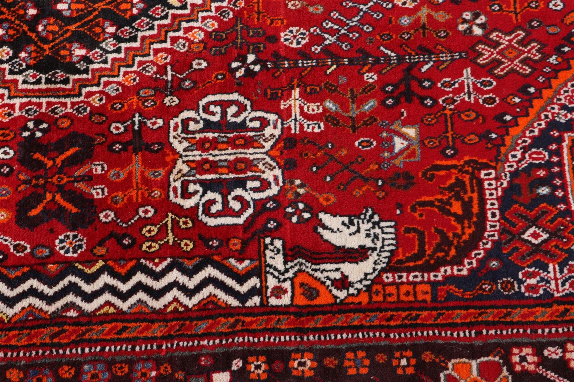 Hand-knotted wool carpet with decor Heriz - Bild 2 aus 4