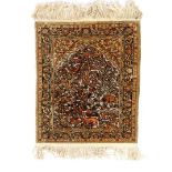 Oriental silk hand-knotted carpet