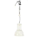 White lacquered aluminum Fontana Arte hanging lamp