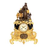 Japy Freres French 19th century brass mantel clock