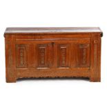 18th century solid oak blanket chest