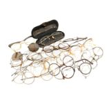 15 old glasses and parts