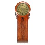 Wall clock in mahogany veneer case
