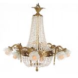 Classic bronze 14-light chandelier
