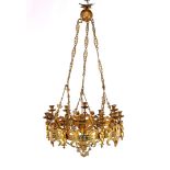 12-light brass candle crown