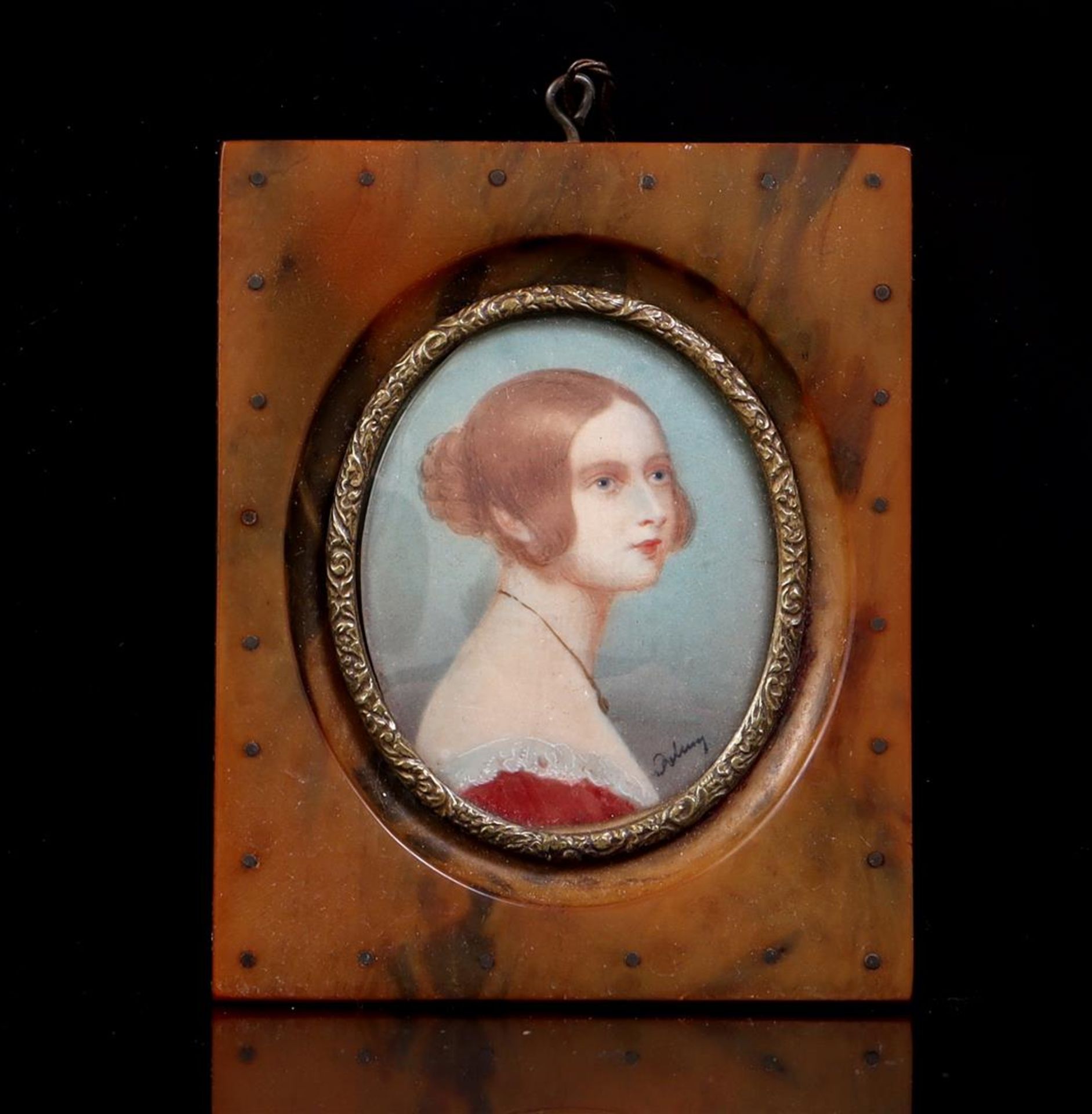 Oval portrait of a lady